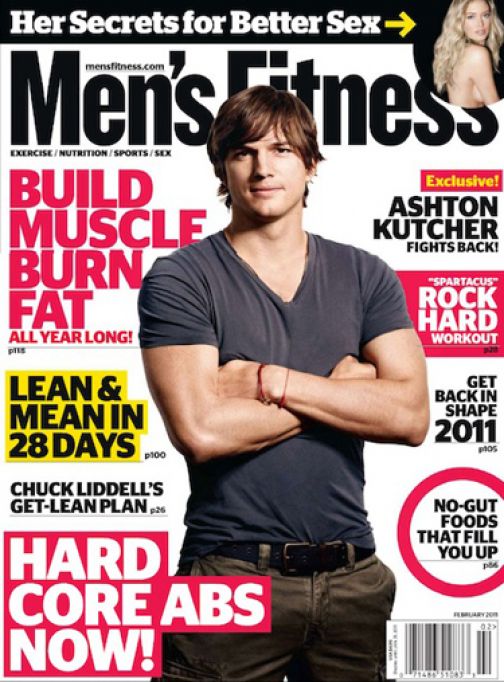 Cover Me: Ashton Kutcher Covers New Issue Of Mens Fitness