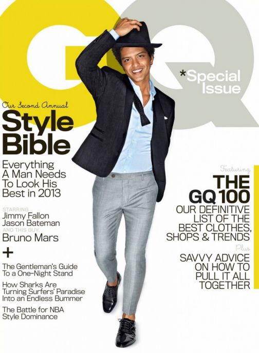 Cover Me: Bruno Mars Covers The April 2013 Issue Of ‘GQ’ Magazine